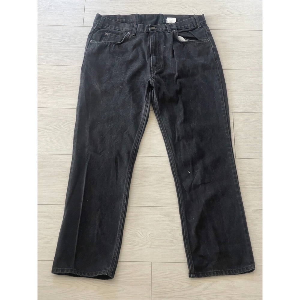 Vintage Levis Jeans Mens 36W x 30.5L Black Orange Tab Dark Wash Made in Cambodia